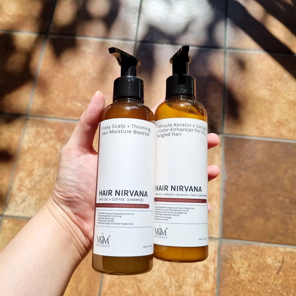 V&M Naturals Hair Nirvana Emu Oil Shampoo & Conditioner ( itchy scalp