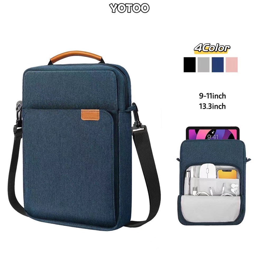 Laptop Bag High Quality Business Compatible 9-11-12.9 Inch Ipad 13.3 Inch  Macbook Laptop Shockproof Waterproof Messenger Bag | Shopee Philippines