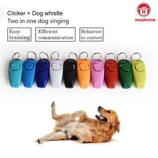 ✽Hot Sale!Combo Dog Clicker & Whistle - Training,Pet Trainer Click Puppy With Guide,With Key Ring