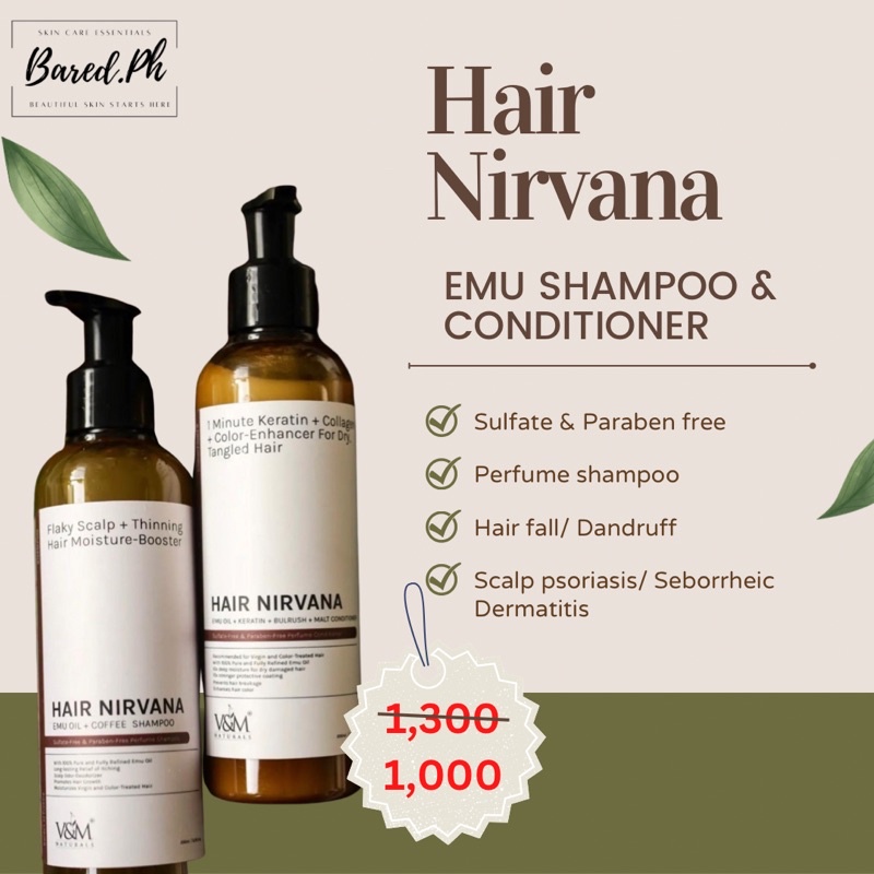 VNM Naturals Hair Nirvana Shampoo & Conditioner Shopee Philippines