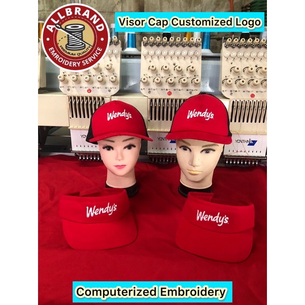 Visor Cap with Customized Logo Embroidery Shopee Philippines