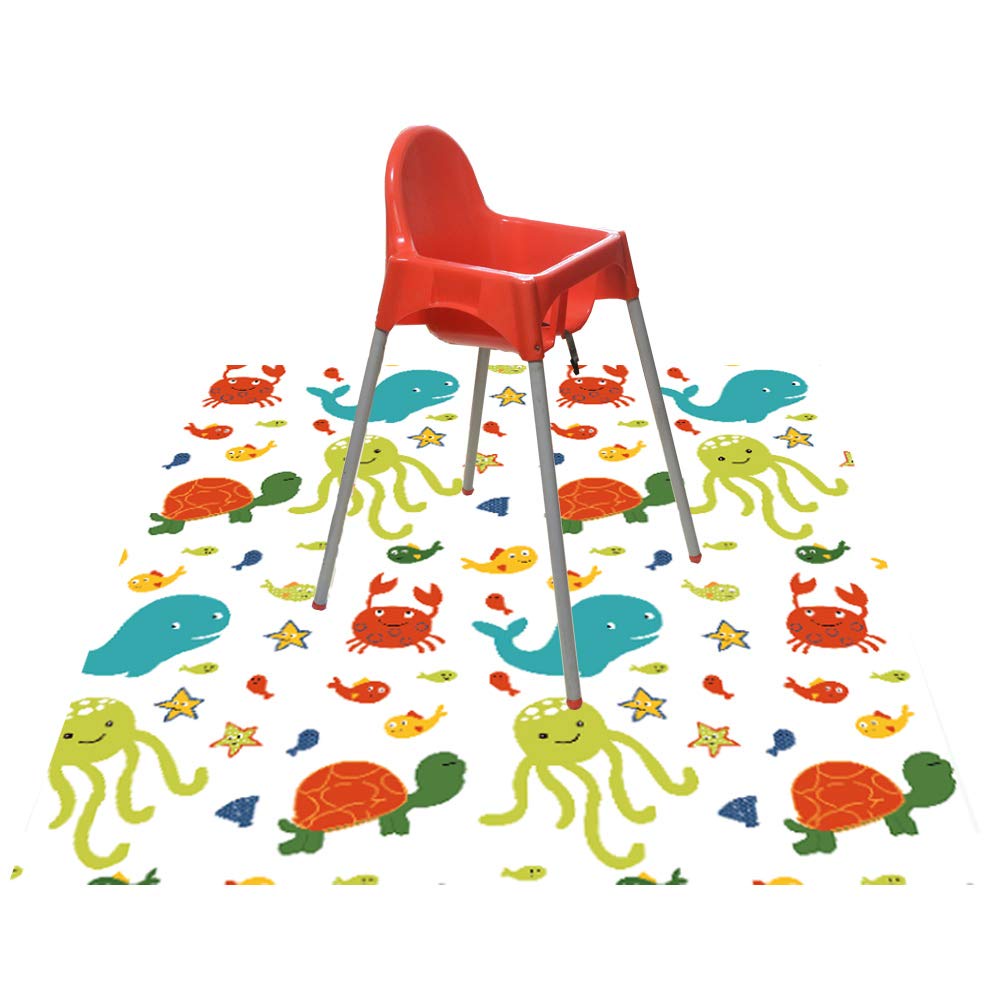 Splat Mat for Under Highchair/Arts/Crafts, Reusable Waterproof Anti