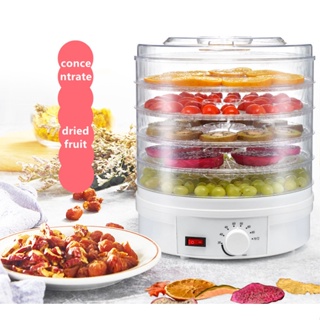 【2022NEW】Fruit Dryer Vegetable Meat Food Dehydration Timed Dryer Household Small 5Layers Drying Tray