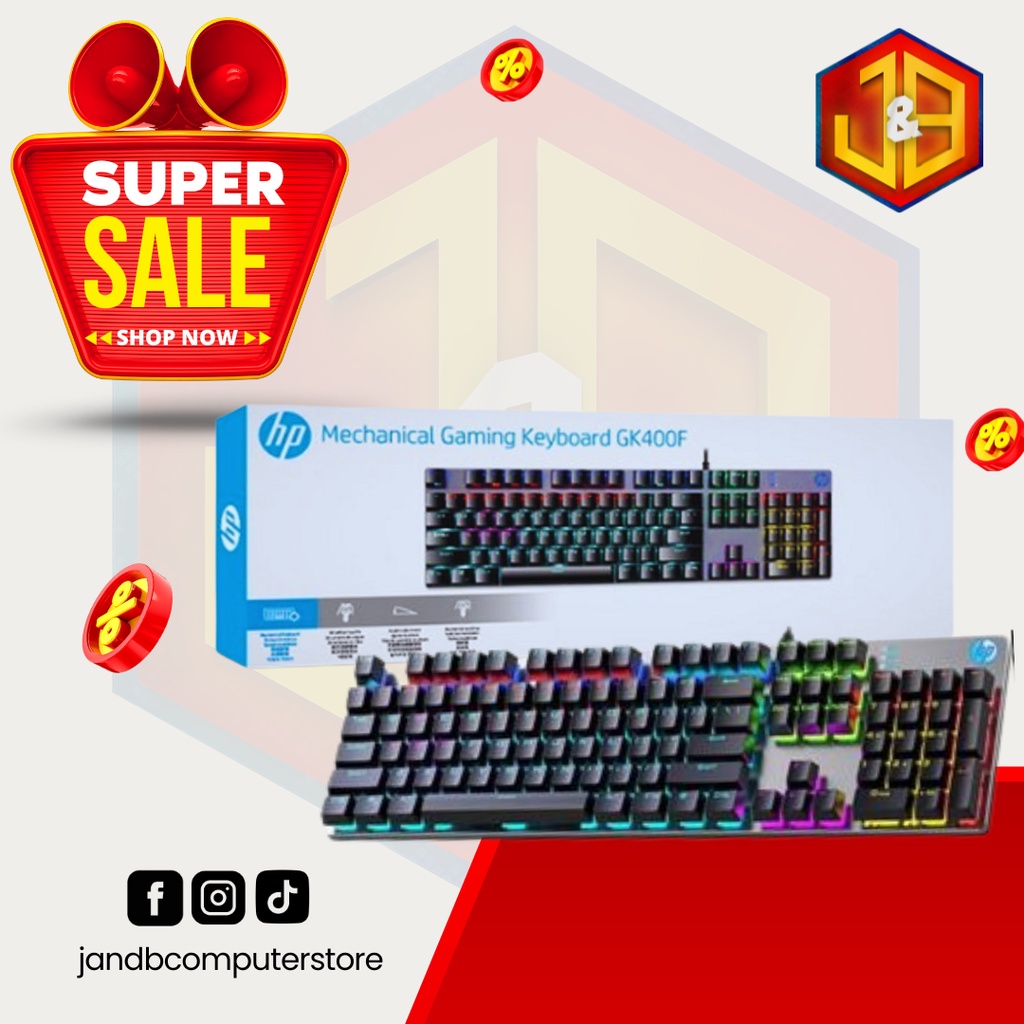 HP MECHANICAL GAMING KEYBOARD HPGK400F RGB Shopee Philippines