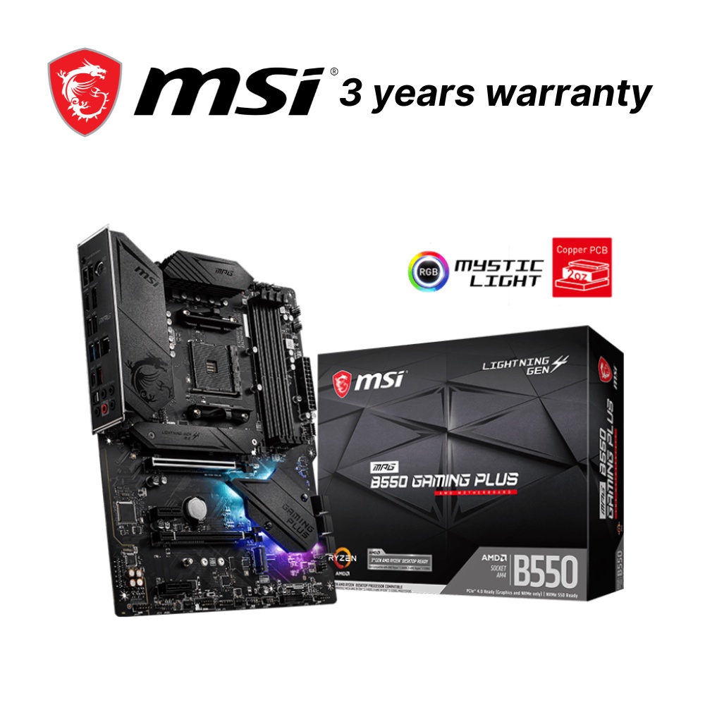 MSI MPG B550 Gaming Plus ATX AM4 DDR4 Motherboard Shopee Philippines