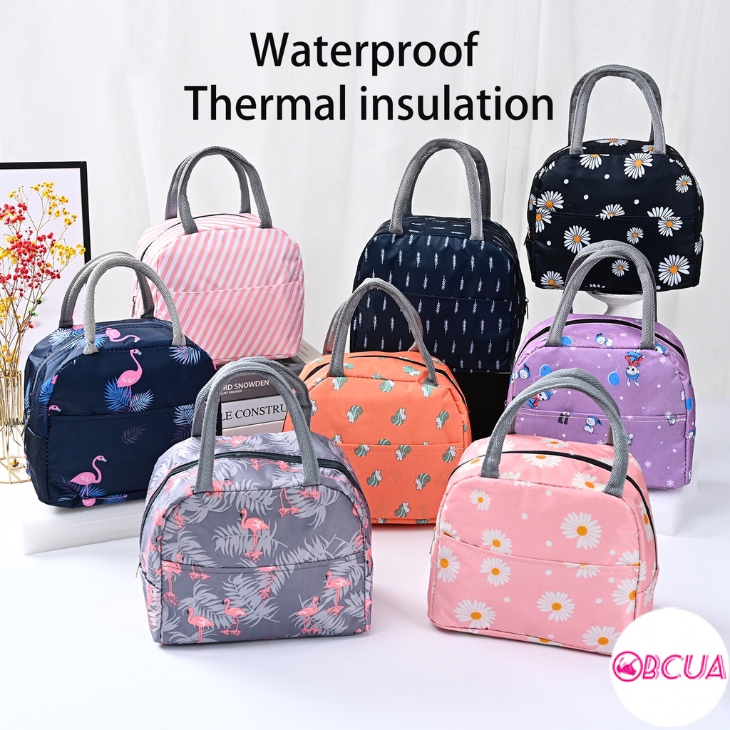 Bcua Lunch Box Bag Female Cute Aluminum Lunch Box Foil Thickened