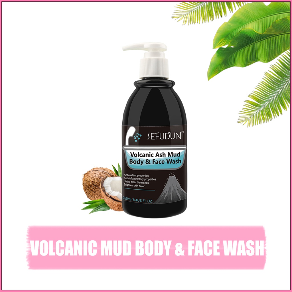 SEFUDUN Volcanic Mud Body Wash 250ml Whitening Body Wash Moisturizing