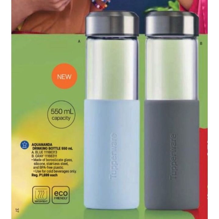 Tupperware New Aquananda Drinking Bottle 550ml Shopee Philippines
