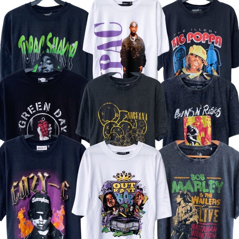 MENS VINTAGE BAND TSHIRT OVERRUN | Shopee Philippines