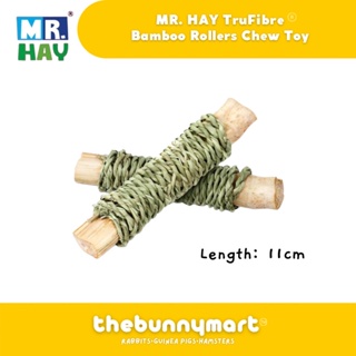 MR. HAY (Hay My Garden) Bamboo Rollers Chew Toy for Rabbits, Guinea Pigs & Hamsters