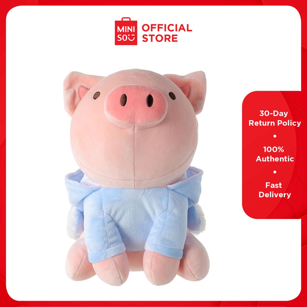 MINISO 10in Sitting Piglet Plush Toy with Hat | Shopee Philippines