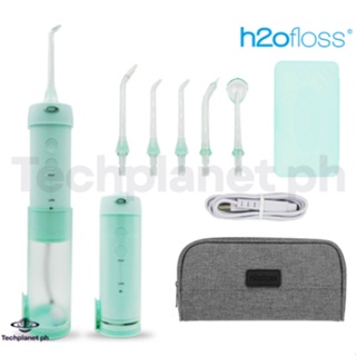 H2ofloss HF-10 USB C Portable Water Flosser Irrigator Travel Case 5 Tips Water Floss Oral Irrigator