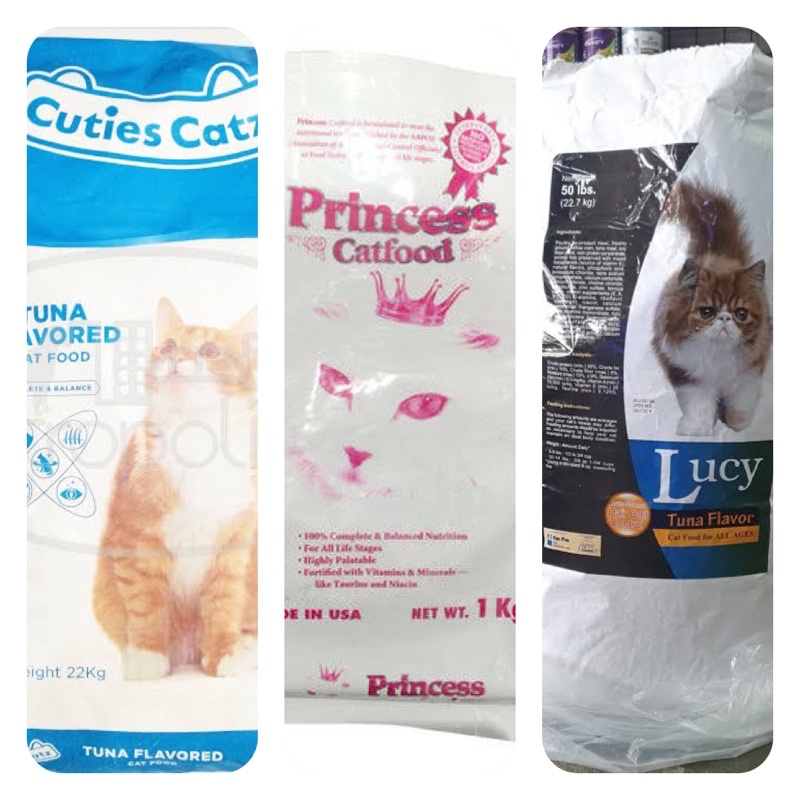 LUCY CAT FOOD TUNA,CUTIES CAT FOOD TUNA & SHIRMP REPACKING 1kgs