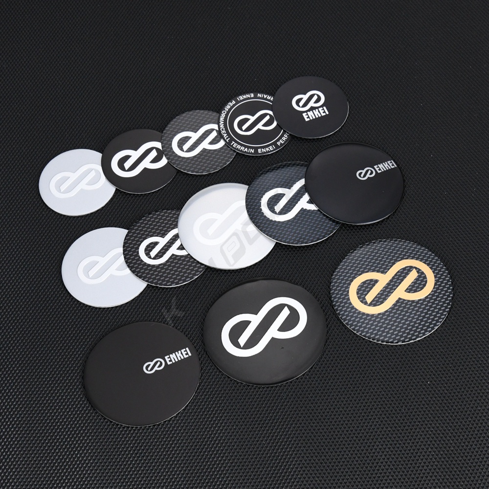 4PCS ENKEI Wheel Center Sticker 45MM & 50MM & 56MM & 65MM Sport Rim Cap Emblem ENKEI Racing Logo
