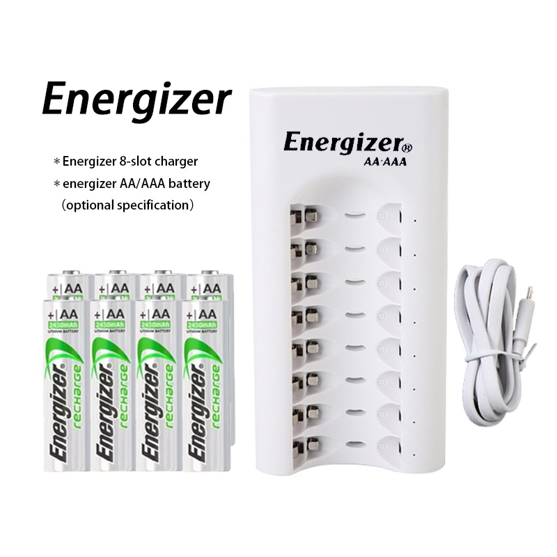 Energizer aa/aaa ni cd rechargeable battery with 8slot battery charger