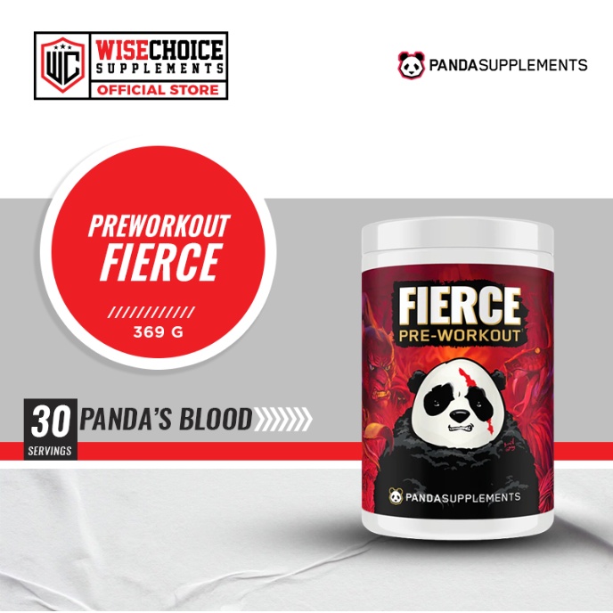 PANDA SUPPLEMENTS FIERCE PRE WORKOUT 30 SERVINGS PANDA'S BLOOD FLAVOR