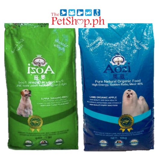Aozi Lamb Apple Organic Dog Food Puppy (Blue) / Adult (Green) 10kg