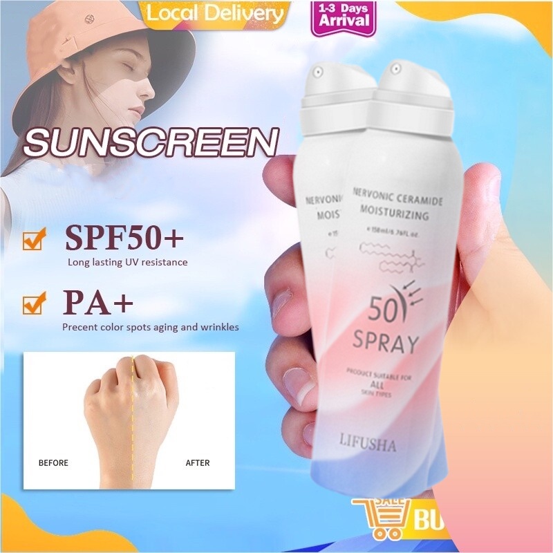 sunscreen sunblock spray sun protection spf 50 sunplay isolation face