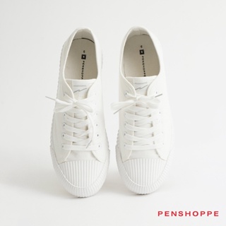 Penshoppe Lace-Up Sneakers Korean Rubber Shoes For Men (Off White ...