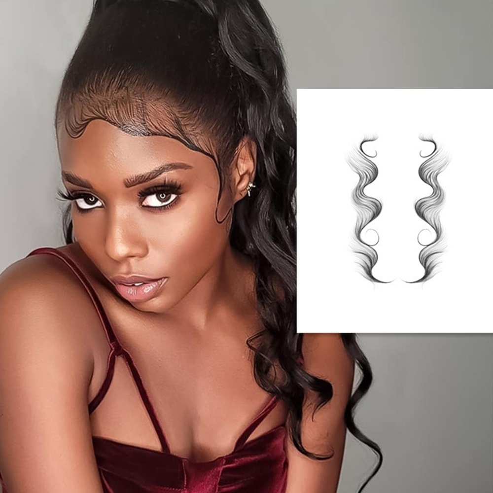 3Pcs INS Baby Hair Edge Waterproof Hairline Tattoo Paste Wig Shopee Philippines