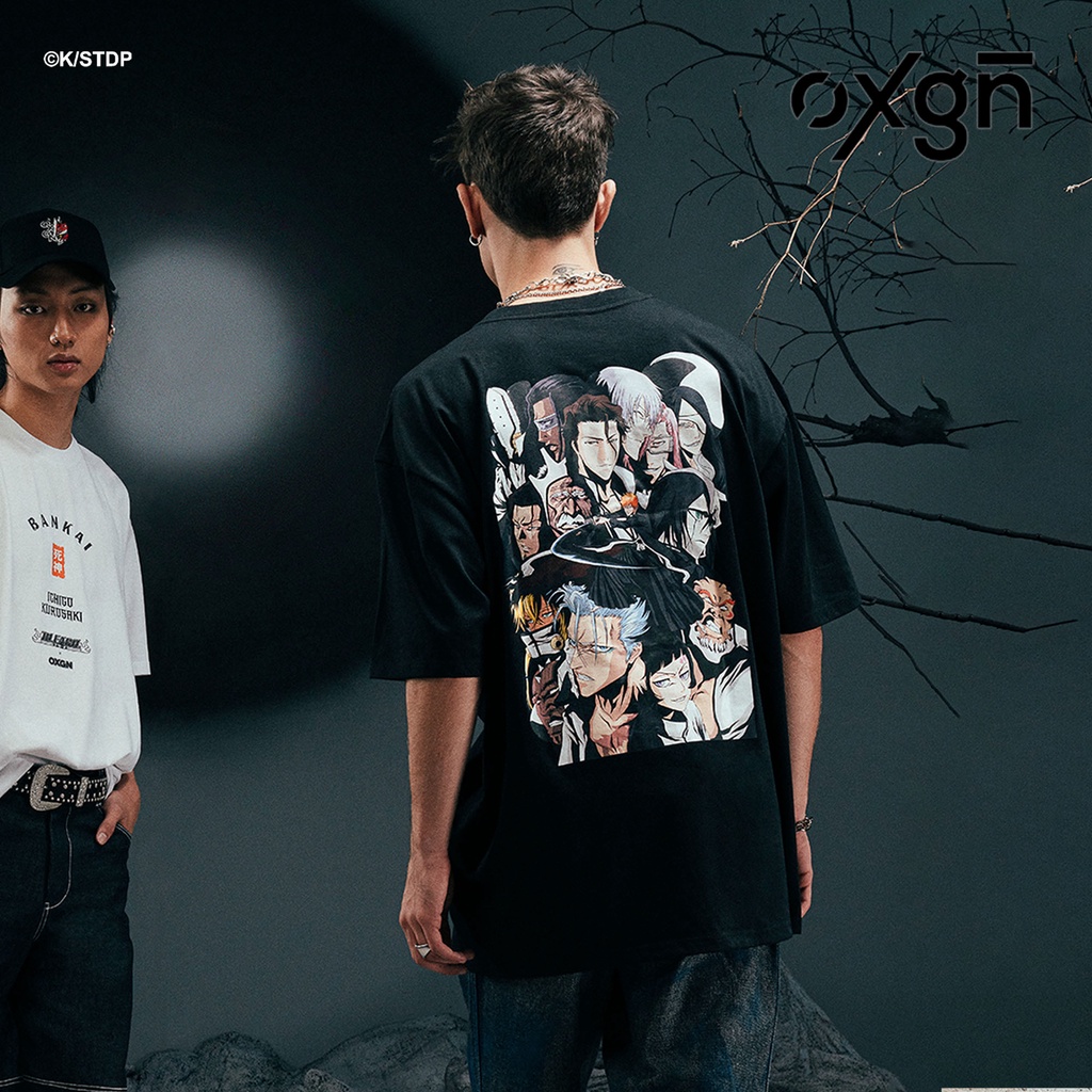 OXGN BLEACH Espada Oversized Graphic TShirt For Men And Women (Black