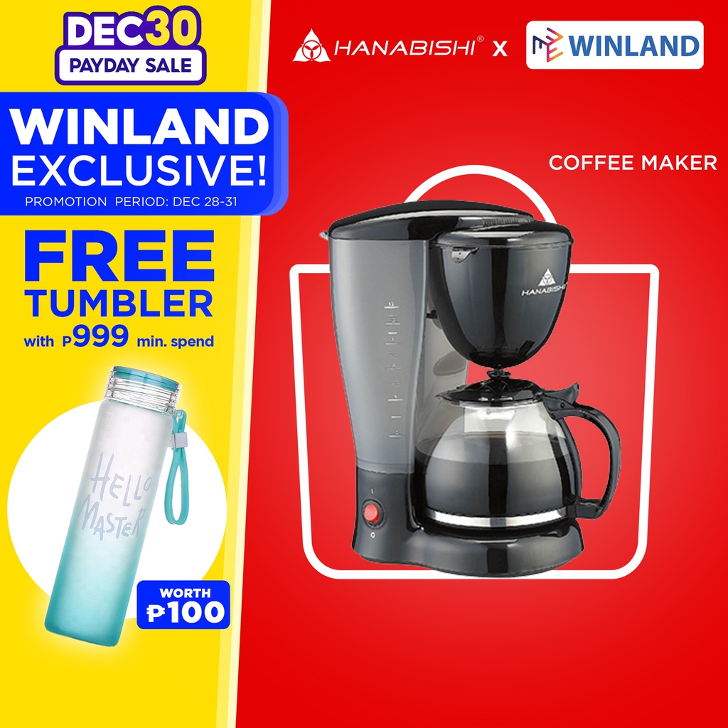 HANABISHI by Winland 12 Cups AntiDrip Coffee Maker Coffee Machine w