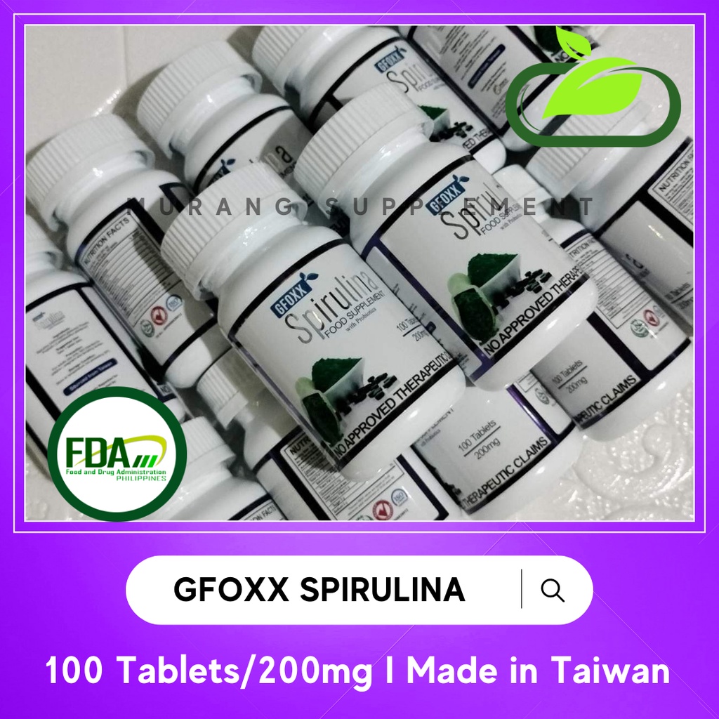 Gfoxx Spirulina with Probiotics 100 Tablets Safe for all ages Shopee