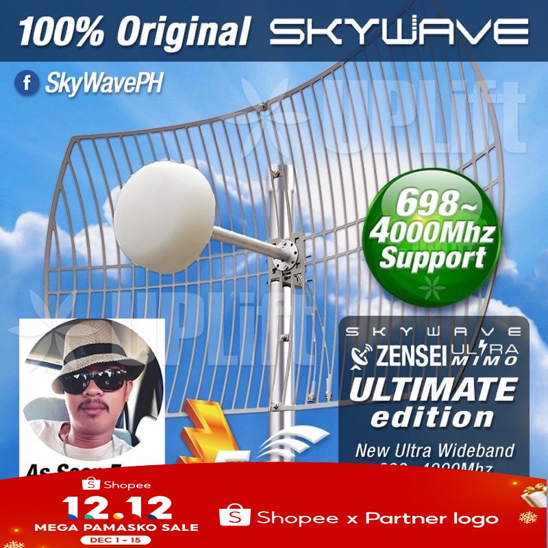 SkyWave Zensei Ultra MIMO Ultimate Parabolic Grid Wifi Antenna