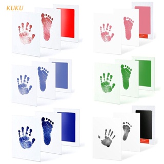 ▧♦[KUKU] Baby Handprint Footprint Ink Pads Kits Pet Cat Dog Paw Print Souvenir Safe Non-Toxic Gifts