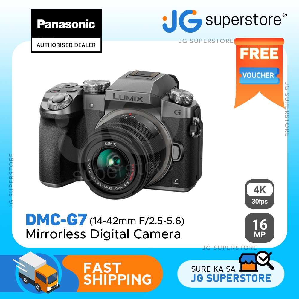 Panasonic Lumix DMCG7 Mirrorless with 1442mm Lens Silver Shopee