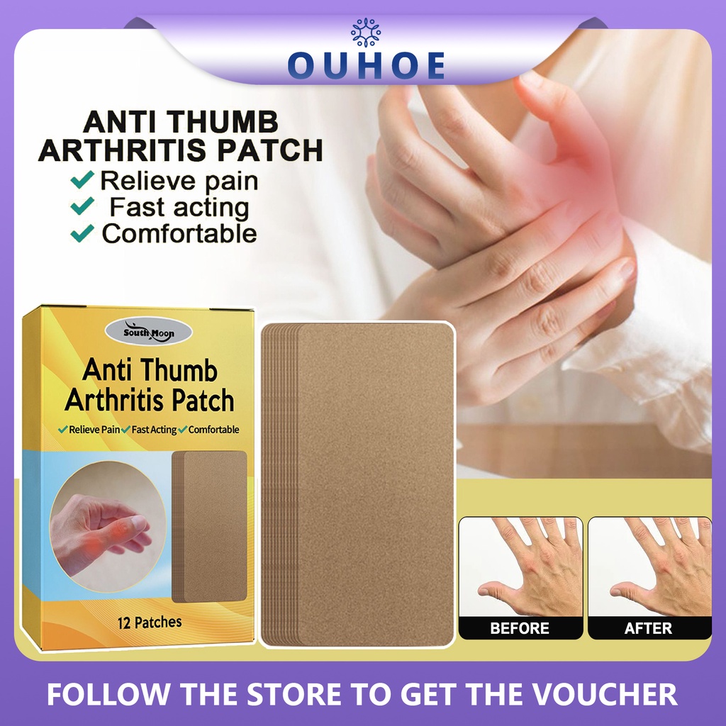 South Moon 12 Pcs Anti Thumb Arthritis Pain Relief Pad Patch for Women