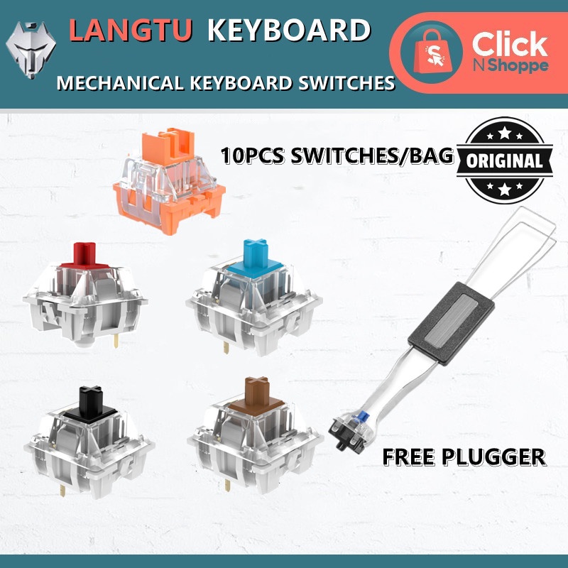 LANGTU FREE Plugger 10Pcs Mx Switches 3pin Mechanical Keyboard Switches