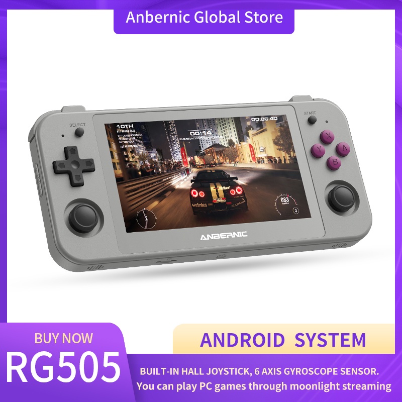 Anbernic New RG505 Game Console Built-in Hall Joystick Android 12 ...