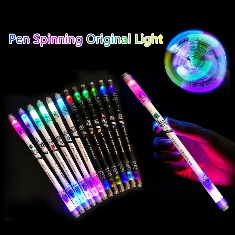 Spinning Pen with light Rolling Finger Rotating Pen Gaming Trick Pen