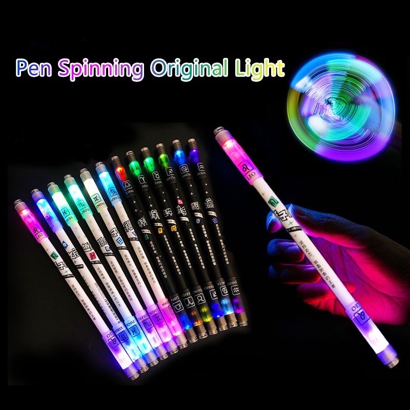 Spinning Pen with light Rolling Finger Rotating Pen Gaming Trick Pen ...