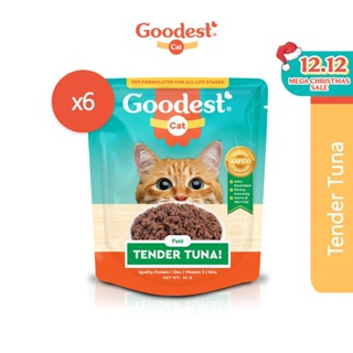 Goodest Cat Tender Tuna Pack of 6 Wet Cat Food Pouch (85g)