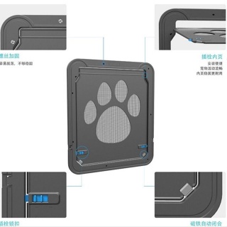 ✚Pet supplies new screen door automatic closing dog hole kennel factory large cat