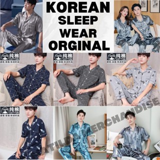 Korean Sleepwear For Men Cotton Spandex Pajama Terno For Men Plus Size Terno Pajama For Adult