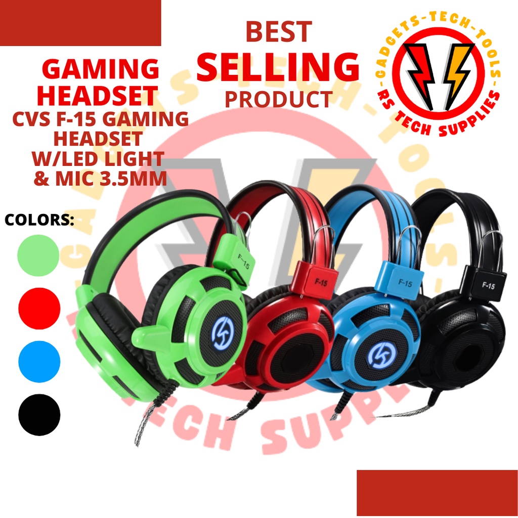 GAMING HEADSET CVS F15 W/ LED LIGHT & MIC Shopee Philippines