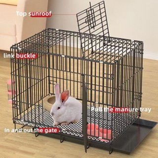 Rabbit Cage Special Pet Nest Villa Indoor Breeding Large Space With Free Poop Tray`