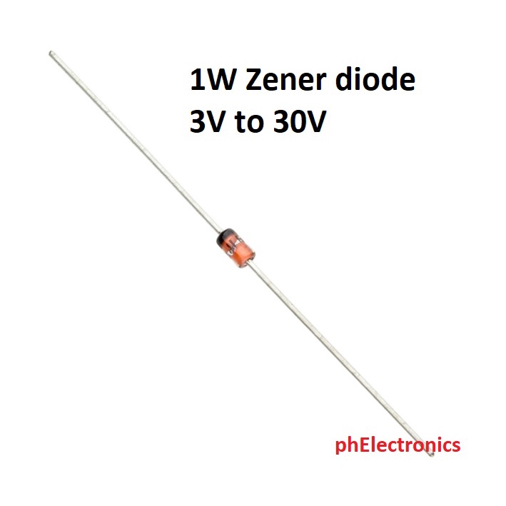 2pcs 1W Zener diode 3 - 30V phElectronics zener diodes 1N4728 1N4733 ...