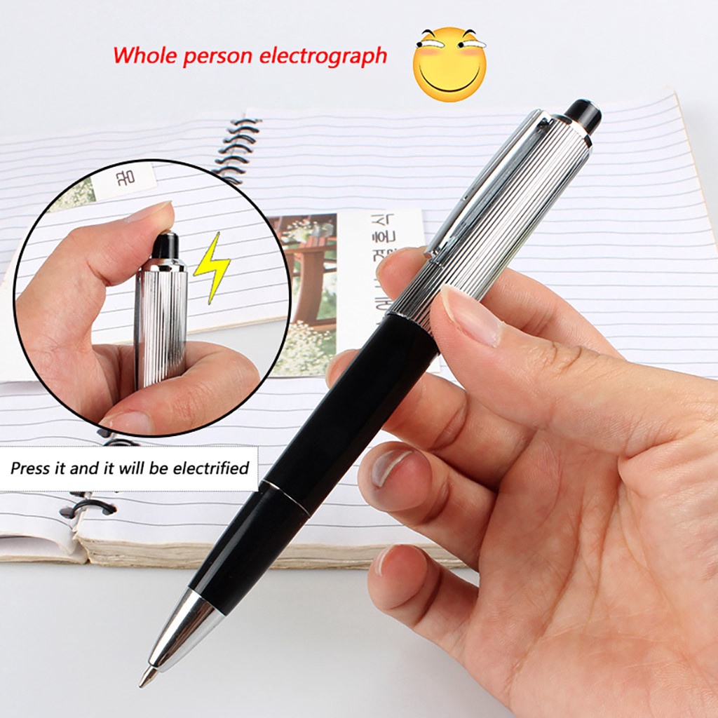 Electric Shock Pen Prank Shocking Pen Writable Ball Point Pen Joke ...