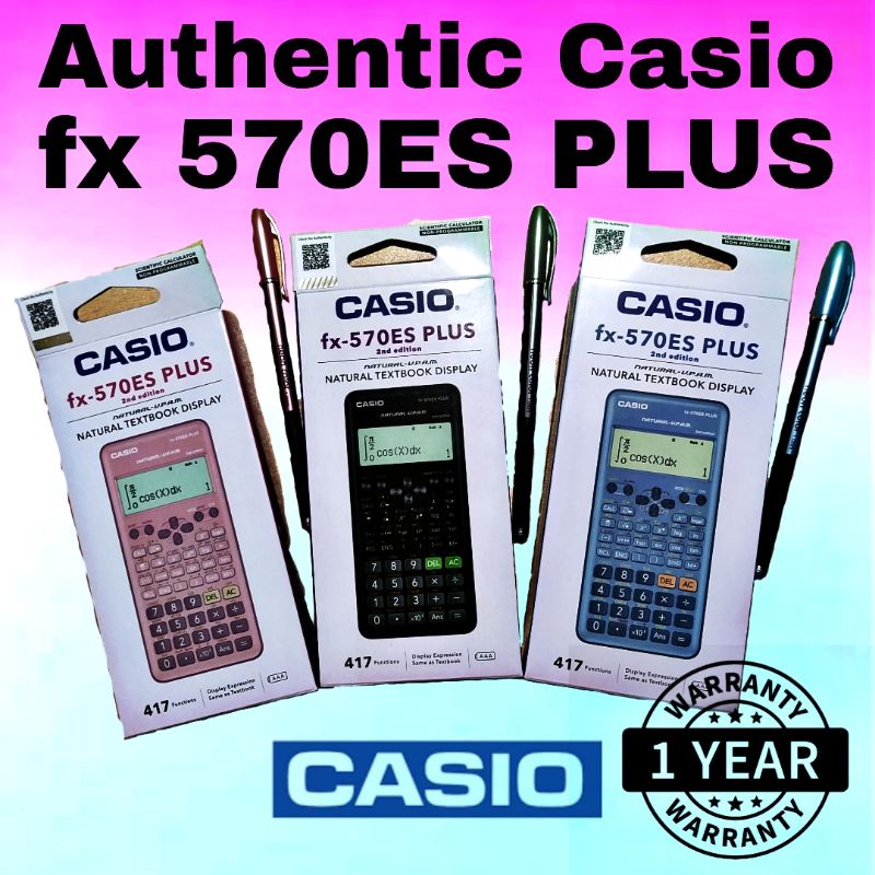 AUTHENTIC CASIO FX 570ES PLUS 2nd EDITION Scientific Calculator 570 ES ...