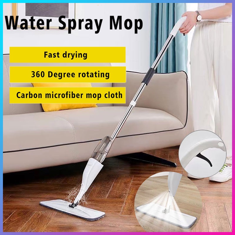 Floor Mop Spray Mop 360 Degree Spin Head Flat Floor Cleaner Household ...