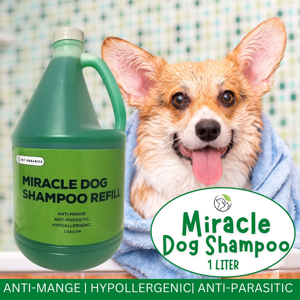 PET ORGANICS MIRACLE DOG SHAMPOO 1 GALLON ANTIPARASITIC