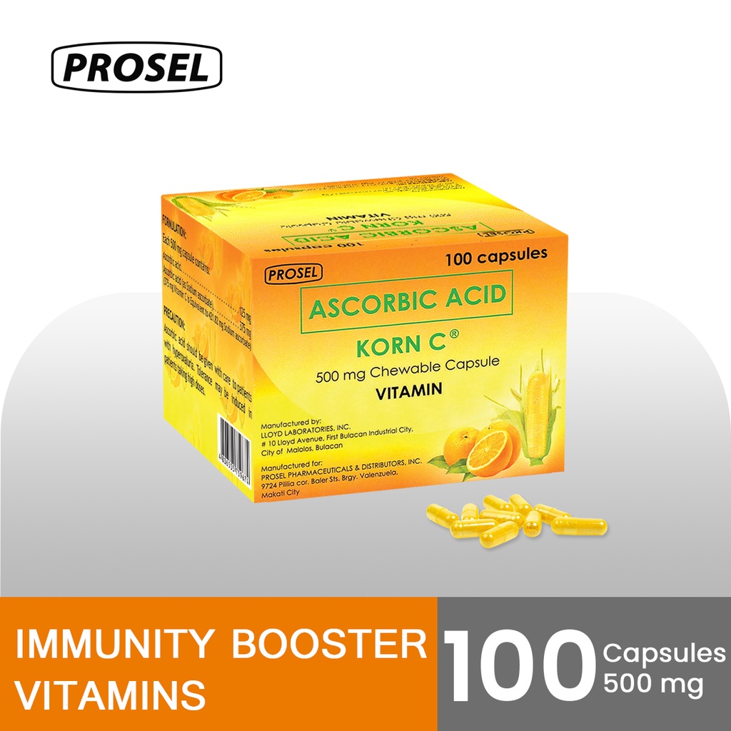 Prosel Korn C Vitamins by 100 capsules Shopee Philippines