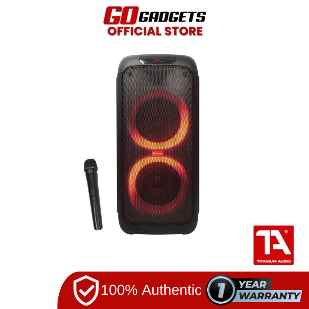 TITANIUM AUDIO 5000w Rechargeable Music Box Bluetooth Speaker Wheels