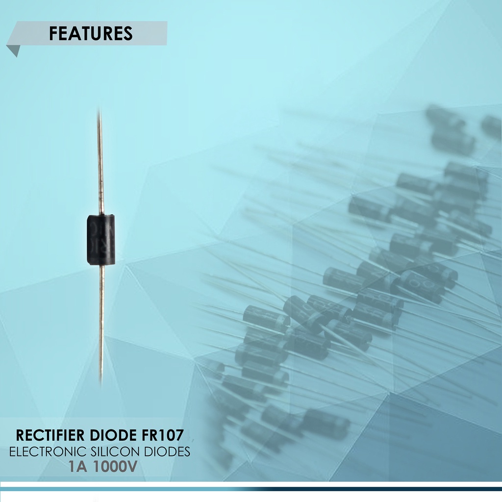 RECTIFIER DIODE FR107, 1000V 1A, ELECTRONIC SILICON DIODES, BEST FOR ...