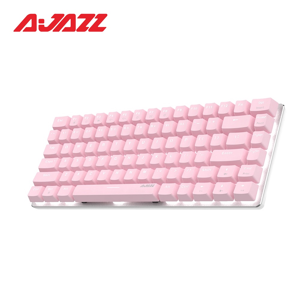 Ajazz AK33 Gaming Mechanical Keyboard White Backlit 82 Keys Illuminated ...