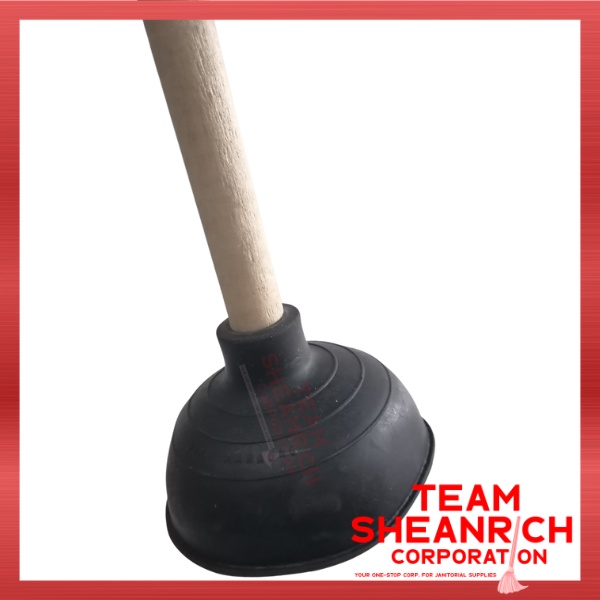 Toilet Bowl Plunger Toilet Pump Rubber Force Cup Wood Stick Black Rubber Shopee